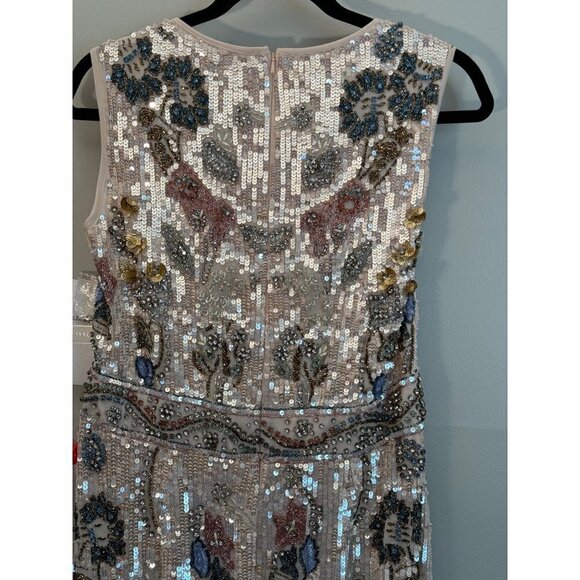 Mac Duggal Sleeveless Beaded Sequin Dress Short Midi Size 12 93535 NEW - Picture 7 of 14